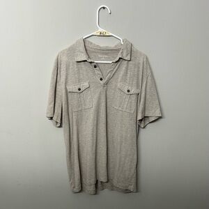 Men’s Banana Republic Linen Blend Polo Shirt XL Beige